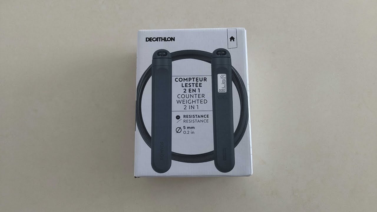 Decathlon Jump Rope 800 Counter Double Black