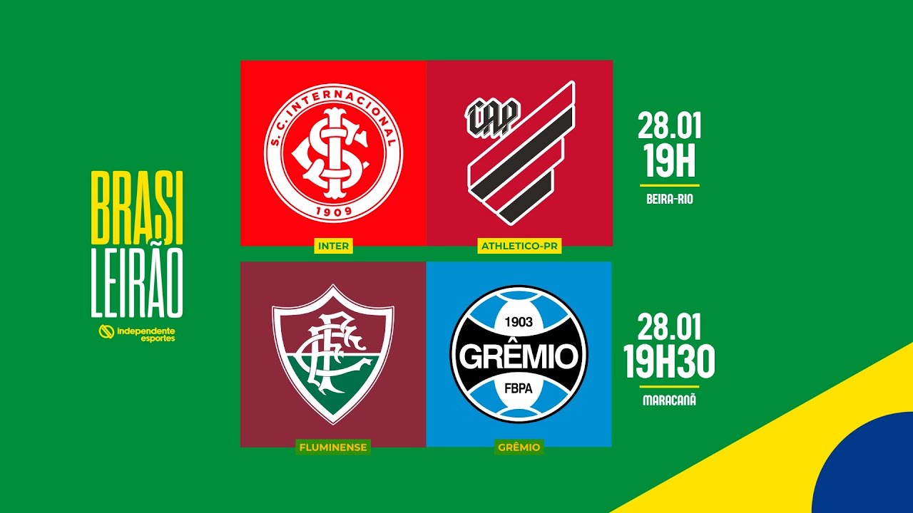 INTER x ATHLETICO-PR e FLUMINENSE x GRÊMIO | BRASILEIRÃO | AO VIVO | 28/01/2026