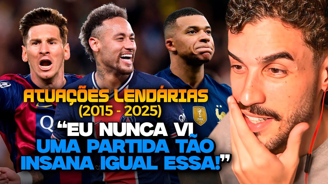AS ATUAÇÕES MAIS LENDÁRIAS DO FUTEBOL NOS ÚLTIMOS TEMPOS! (2015 - 2025) | REACT SPORTSHD