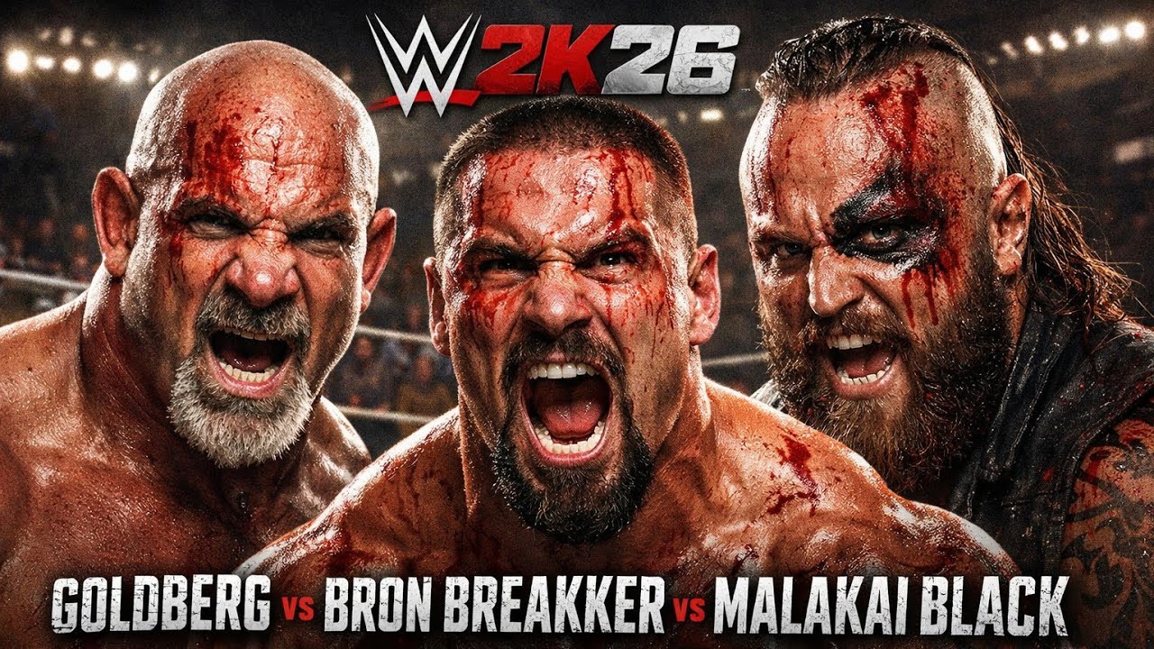 Goldberg vs Bron Breakker vs Malakai Black – Ultimate Triple Threat WAR! 🔥