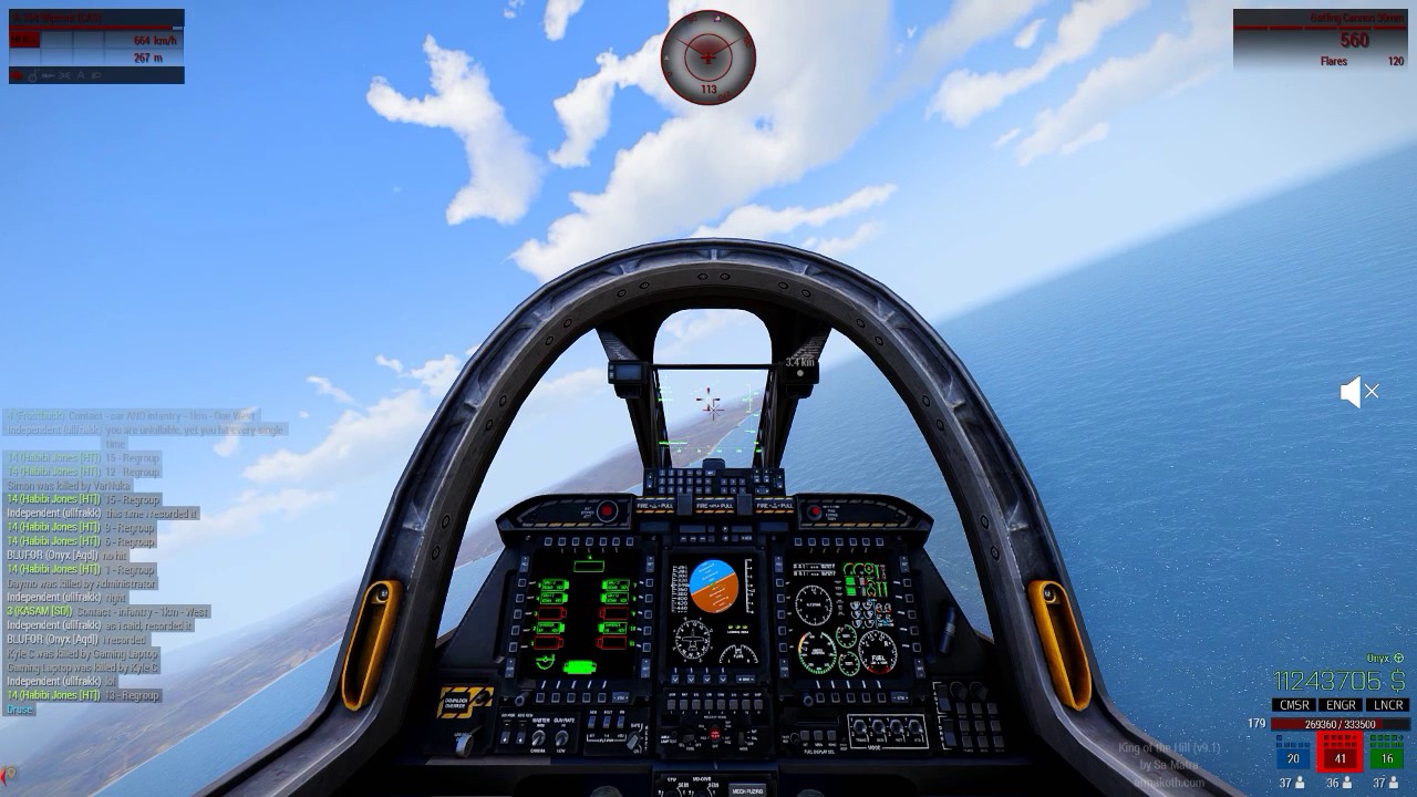 ARMA3 King of the Hill A-164 Wipeout (evidence not hacker)