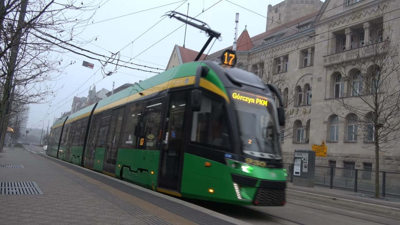 Tram Ride in Poznań, Poland.  🚋 17 from Zamek to Poznań Główny (Poznań Main Railway Station).