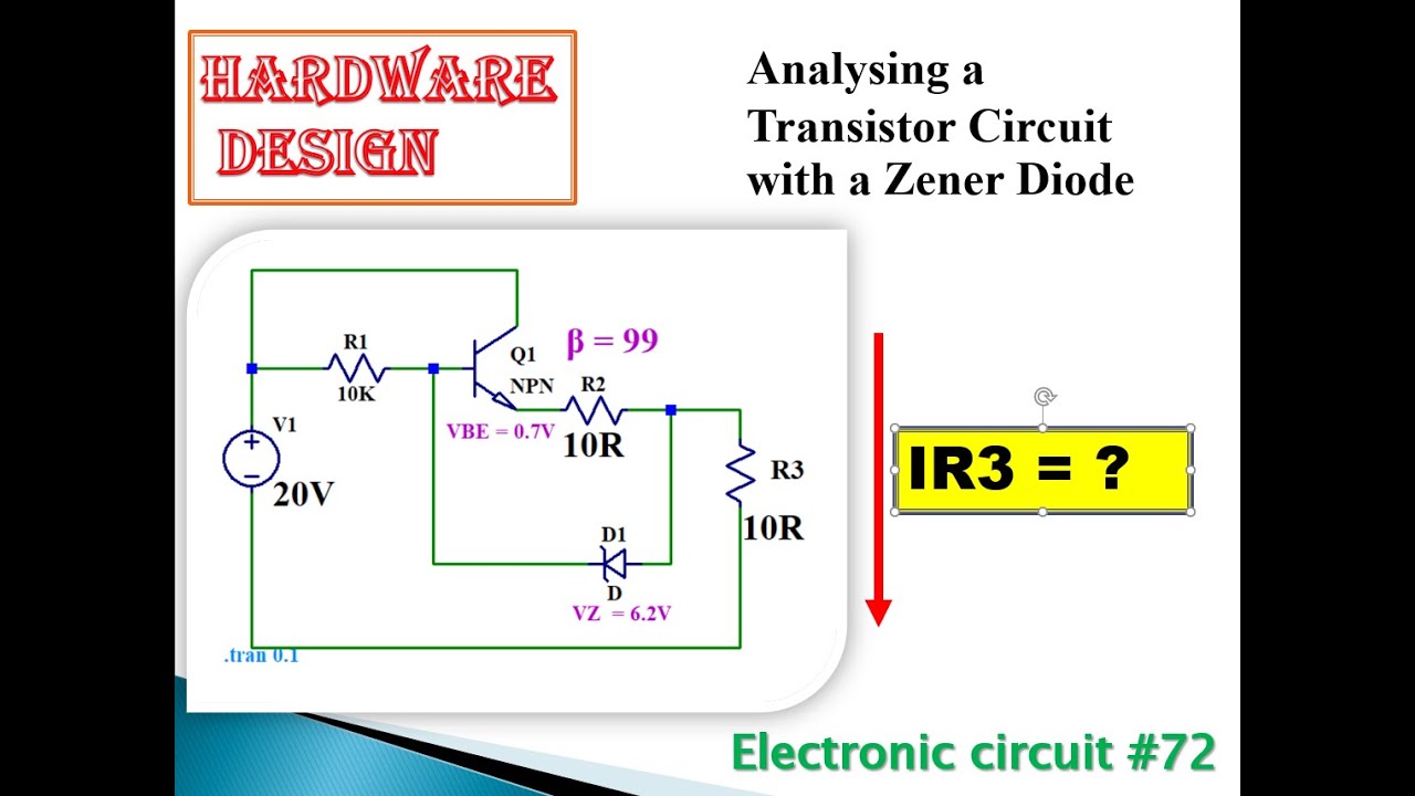 Voltage Regulation Circuit Analysis: Transistor & Zener || Hardware Design||