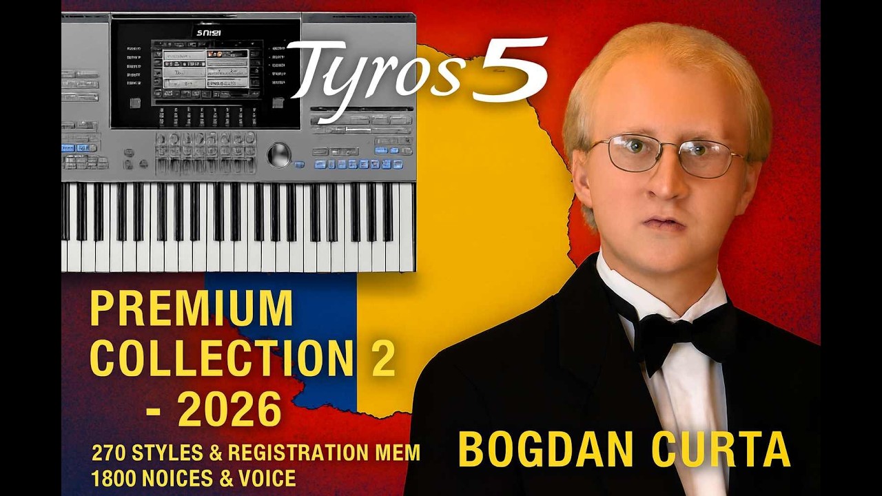 Set Ritmuri si tonuri Românești Yamaha Tyros 5 – Premium Collection 2 (2026) Bogdan Curta
