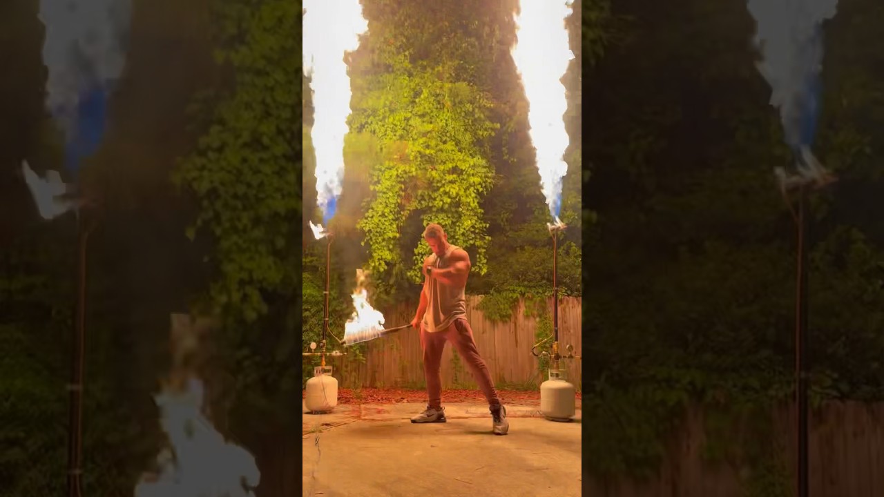 PYROTECHNICIAN GOES GOD MODE ! #fireshow #stunts #godmode