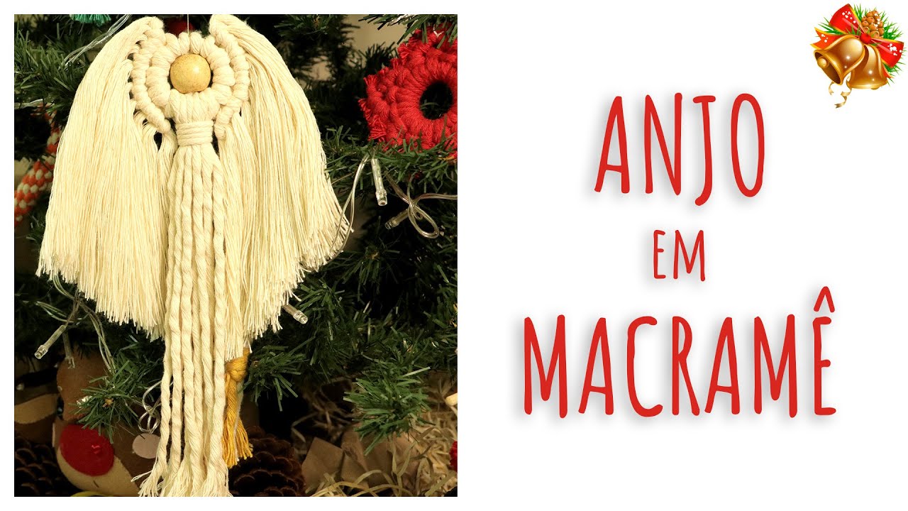 👼 Anjo de Macram&ecirc; 🎄 Decora&ccedil;&atilde;o de Natal