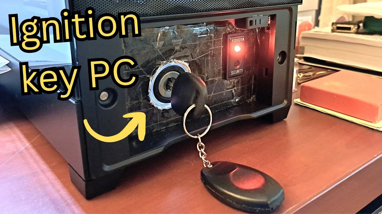I custom-built a PC that uses a key to turn on...