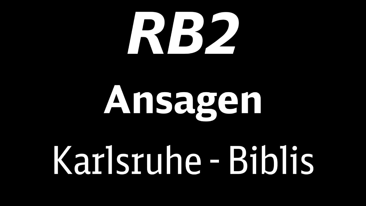 DB Regio Ansagen | RB2 Karlsruhe - Mannheim - Biblis (Ingo Ruff)
