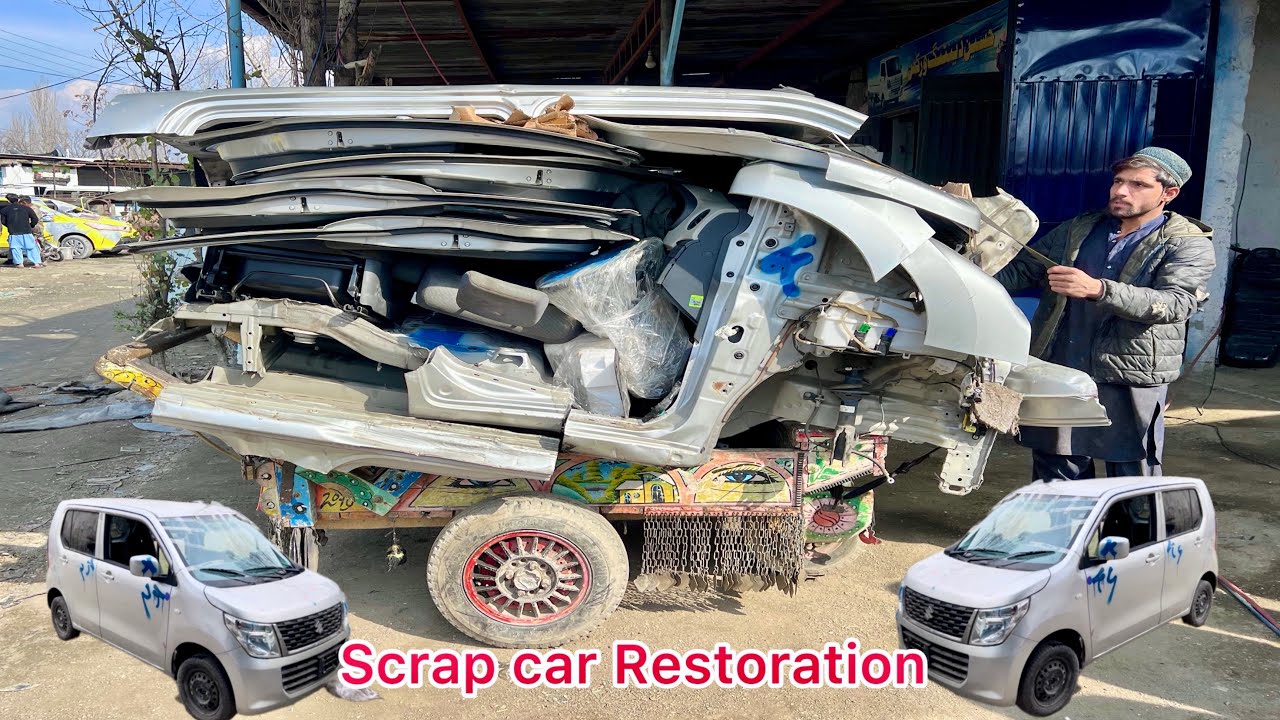Pakistani Mechanic Restoration of Japanese old & Scrap car for Home Use Amazing Process 