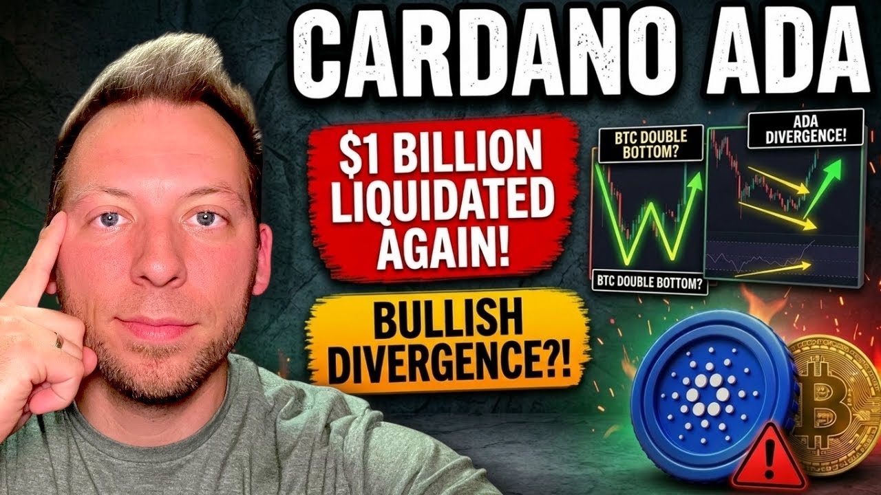 CARDANO ADA &mdash; Снова ликвидации на $1 миллиард! Формируется бычья дивергенция! Двойное дно по BTC?!