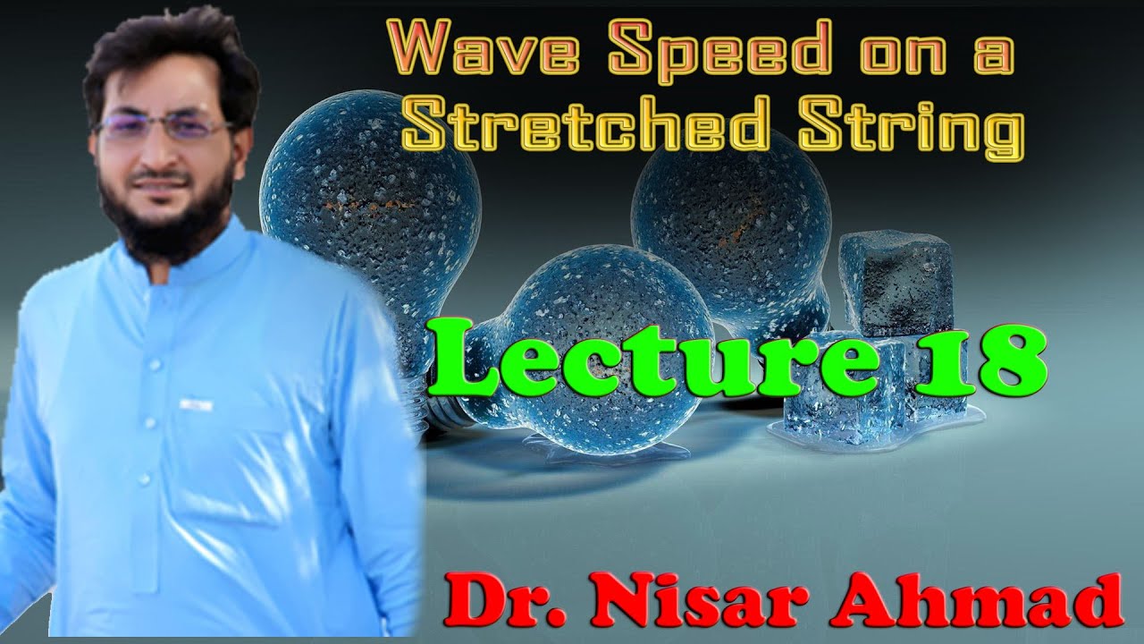 Lec 18.  Wave speed on a stretched string. Dr. Nisar Ahmad