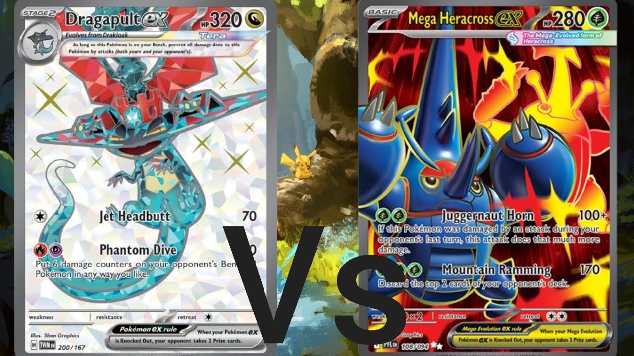 DRAGAPULT EX vs MEGA HERACROSS EX: The Ultimate NEW META Showdown! (Pokémon TCG Battle)