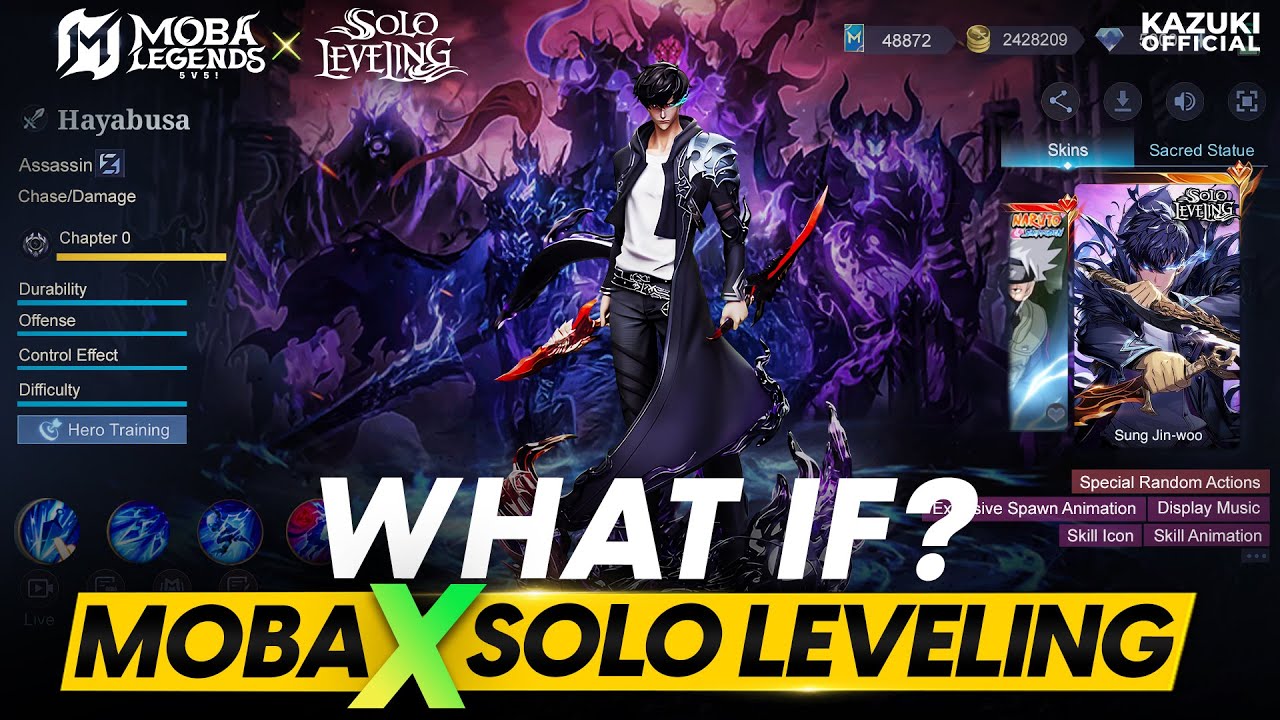 WHAT IF MOBA DECIDES TO COLLAB WITH SOLO LEVELING | SUNG JIN-WOO AS HAYABUSA | IGRIS AS ARGUS