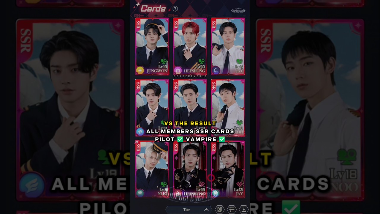 work hard & literally play hard 🤣 7/7 ENHYPEN SSR CARD Pilot & Vampire #enhypenworld #game #engene