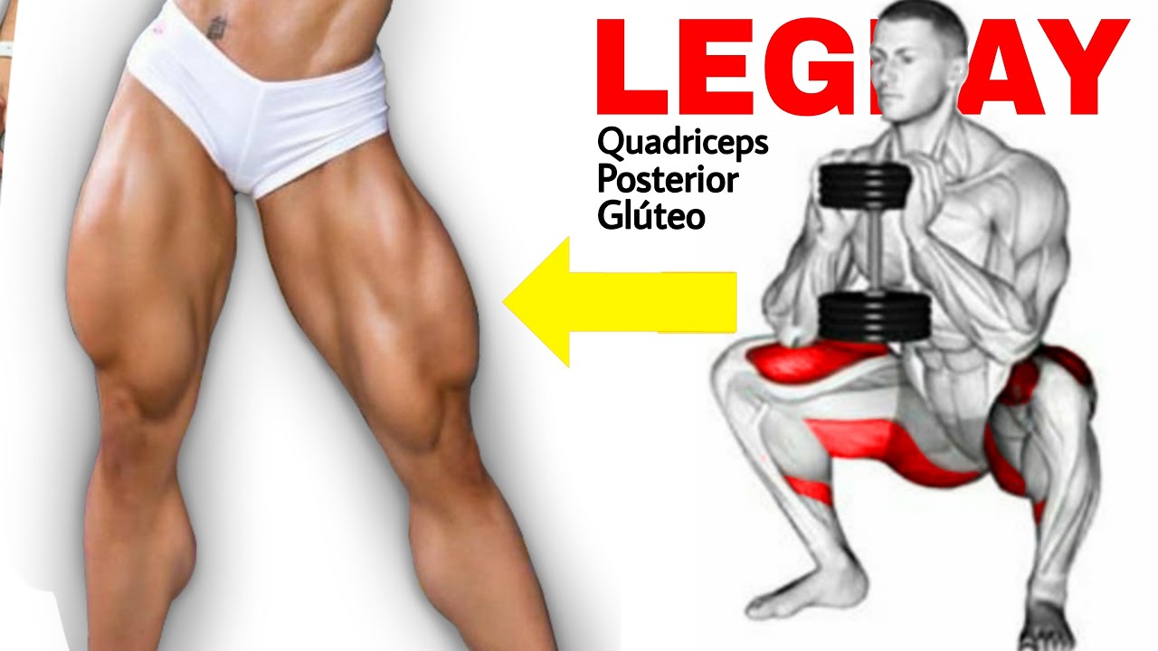 Super Treino de Pernas Completo Com Halteres (Quadriceps, Posterior de Coxa e Glúteo)