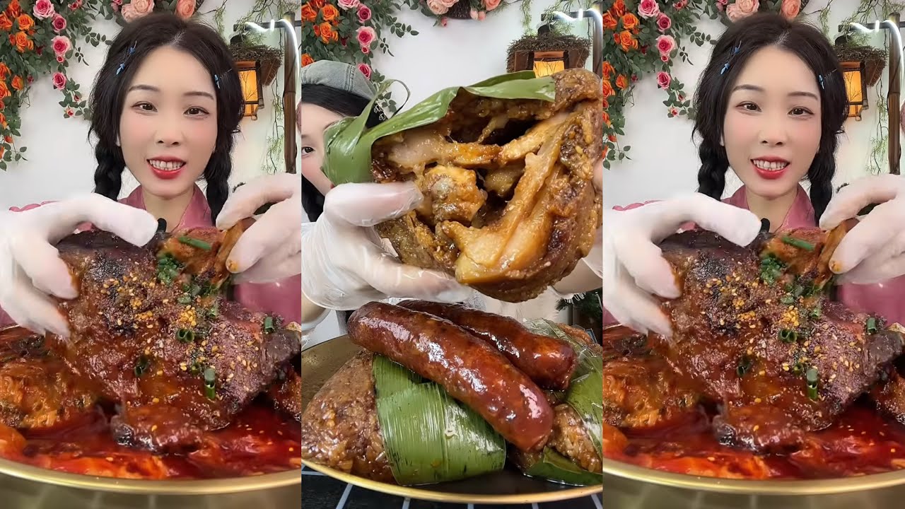 【ASMR】【MUKBANG】BIG GIANT MEAT | EATING SHOW |CHINESE MUKBANG |食べ |吃播 LOVE ASMR•JENNIE #咀嚼音