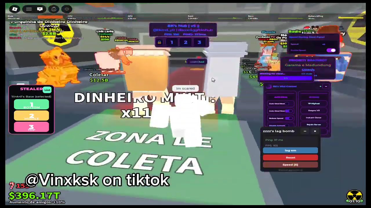 The Best steals with Zzzz's unpatched lagger/lag bomb steal a brainrot ! | Free and updated #roblox 
