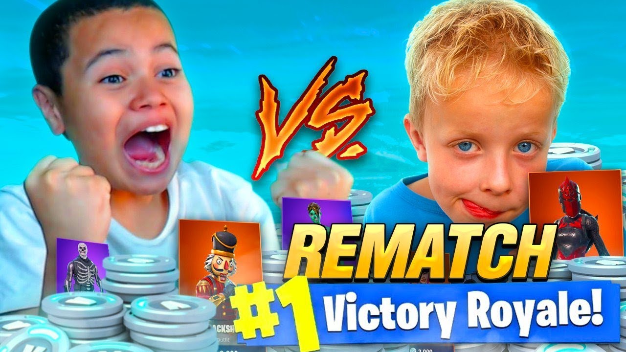 9 YEAR OLD KID VS LITTLE KID SQUEAKER 13,500 VBUCKS WAGER! REMATCH OF THE YEAR! FORTNITE BR HE RAGED