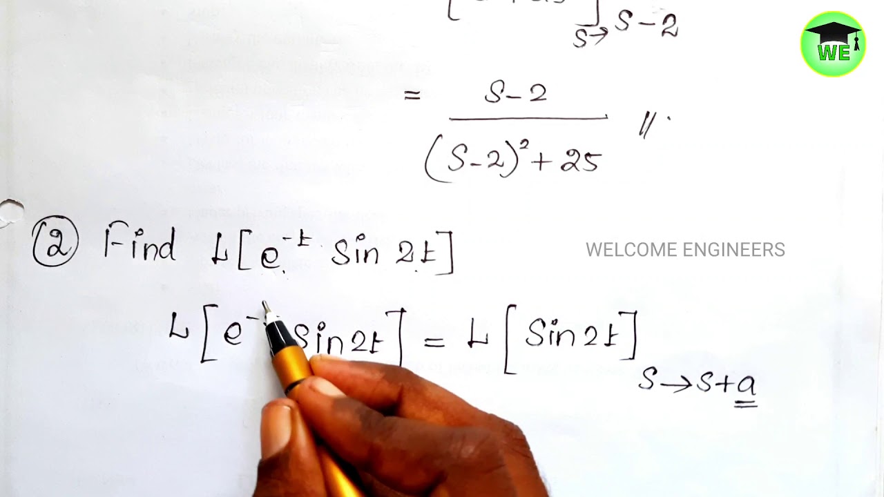 Engineering Mathematics 2 Laplace Transform | First Shifting Theorem Problem | WELCOME ENGINEERS