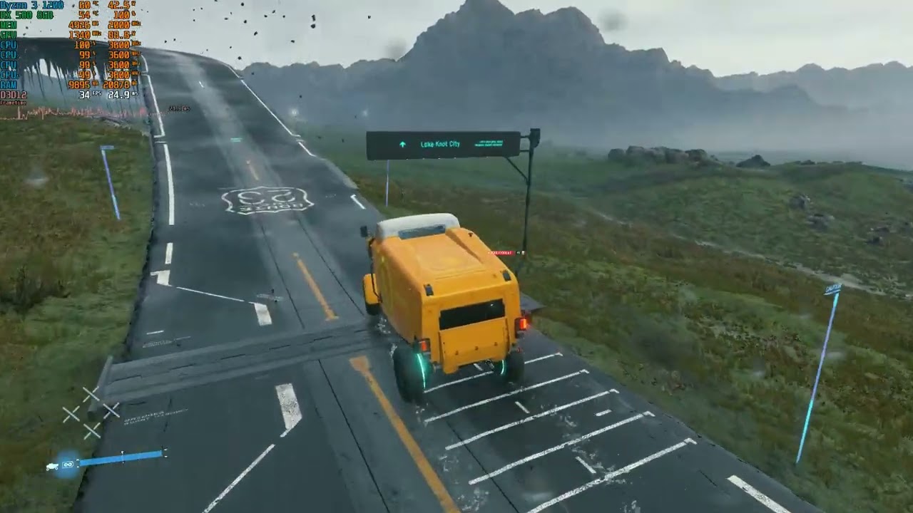 Ryzen 1200 af + rx 580 8gb sapphire nitro + REAL test in DeathStrandingDC Open World( It`s So bad)