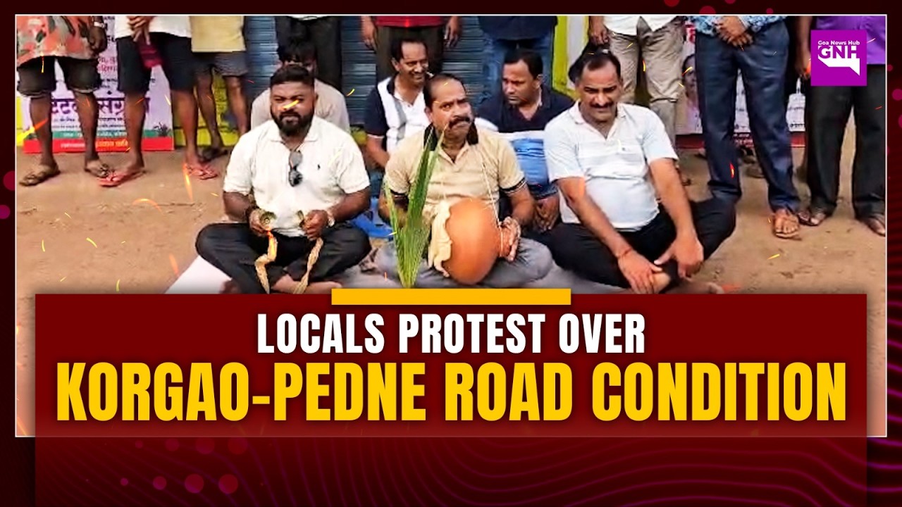 LOCALS PROTEST OVER KARGAO - PEDNE ROAD CONDITION