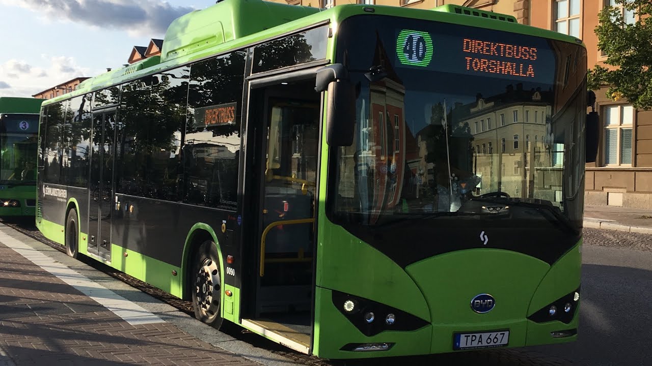 Bus ride line 40 from Eskilstuna Resecentrum to Östra Torget.