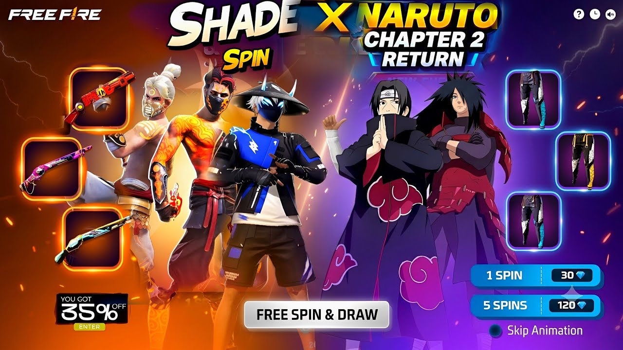 Naruto Ch.2 Return,Old Item Return🥳| Upcoming Events In Free Fire😍|Free Fire New Event |FF New Event