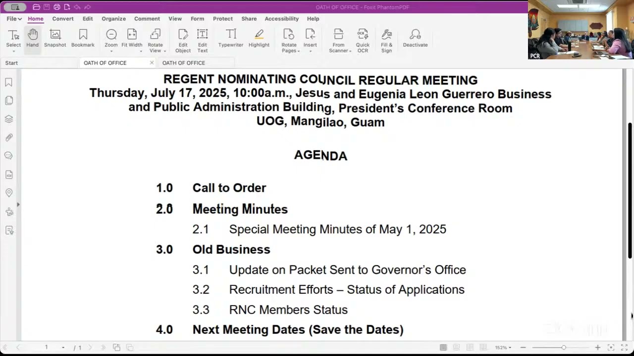 LIVE - Regent Nominating Council Q3 Regular Meeting - July 17 2025, 10am
