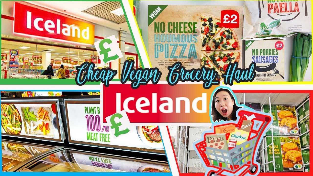 CHEAP VEGAN GROCERY HAUL!!! (AT ICELAND!! ❄️❄️)