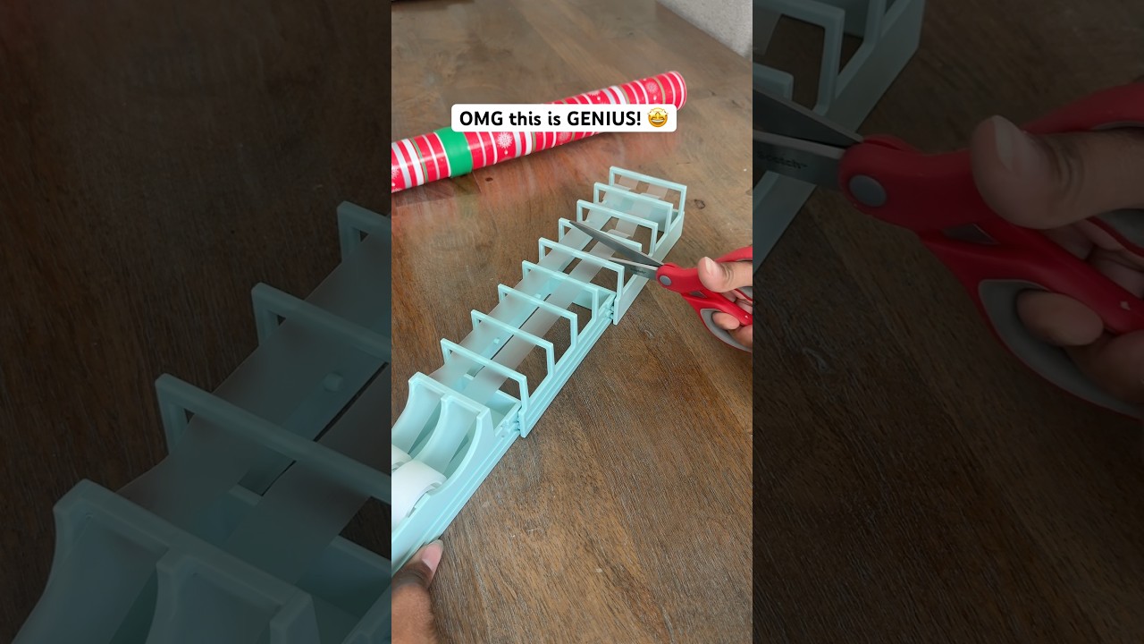 This is perfect for wrapping Christmas gifts! 🥰 #amazonfinds #tapedispenser #giftwrapping #xmas