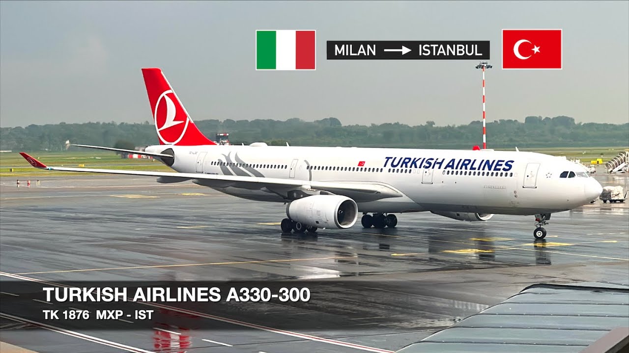 A LITTLE TASTE OF LONG-HAUL SERVICE! | Turkish Airlines A330-300 | Milan MXP ✈ Istanbul | Economy