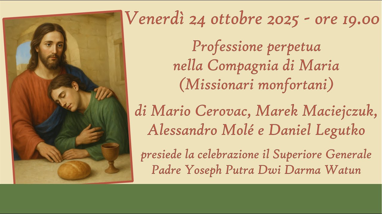 Professione perpetua di Mario Cerovac, Marek Maciejczuk, Alessandro Molé e Daniel Legutko