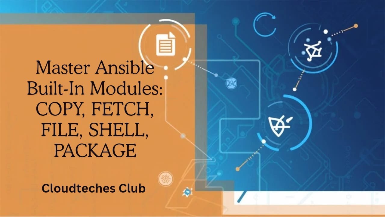 Ansible Built-In Module | COPY | FETCH | FILE | SHELL | PACKAGE |  #ansibletutorial