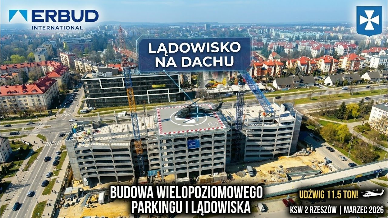 Парковка и вертолетная площадка больницы 🚗 🚁 | Дрон