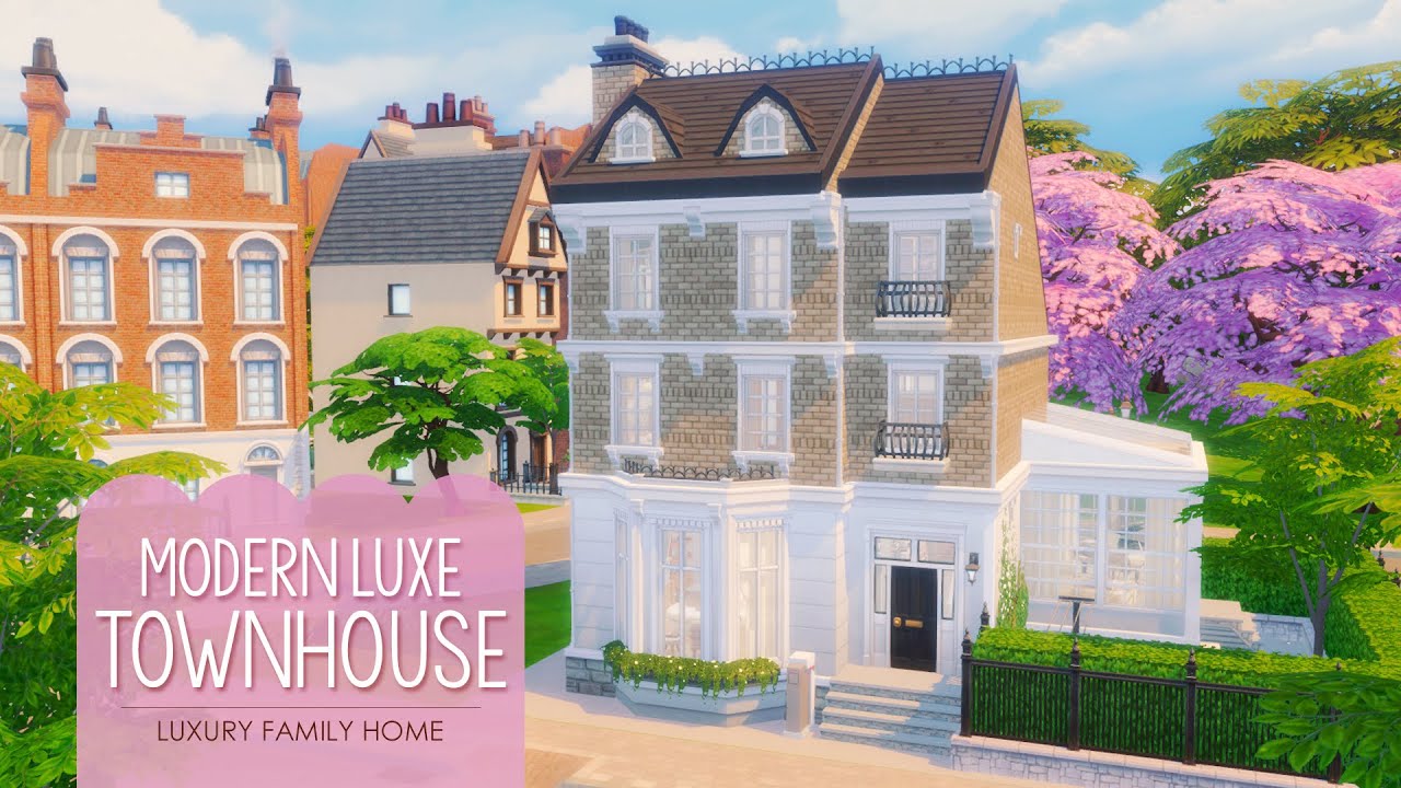 Modern Luxe Townhouse | The Sims 4 Stop Motion Build | NoCC