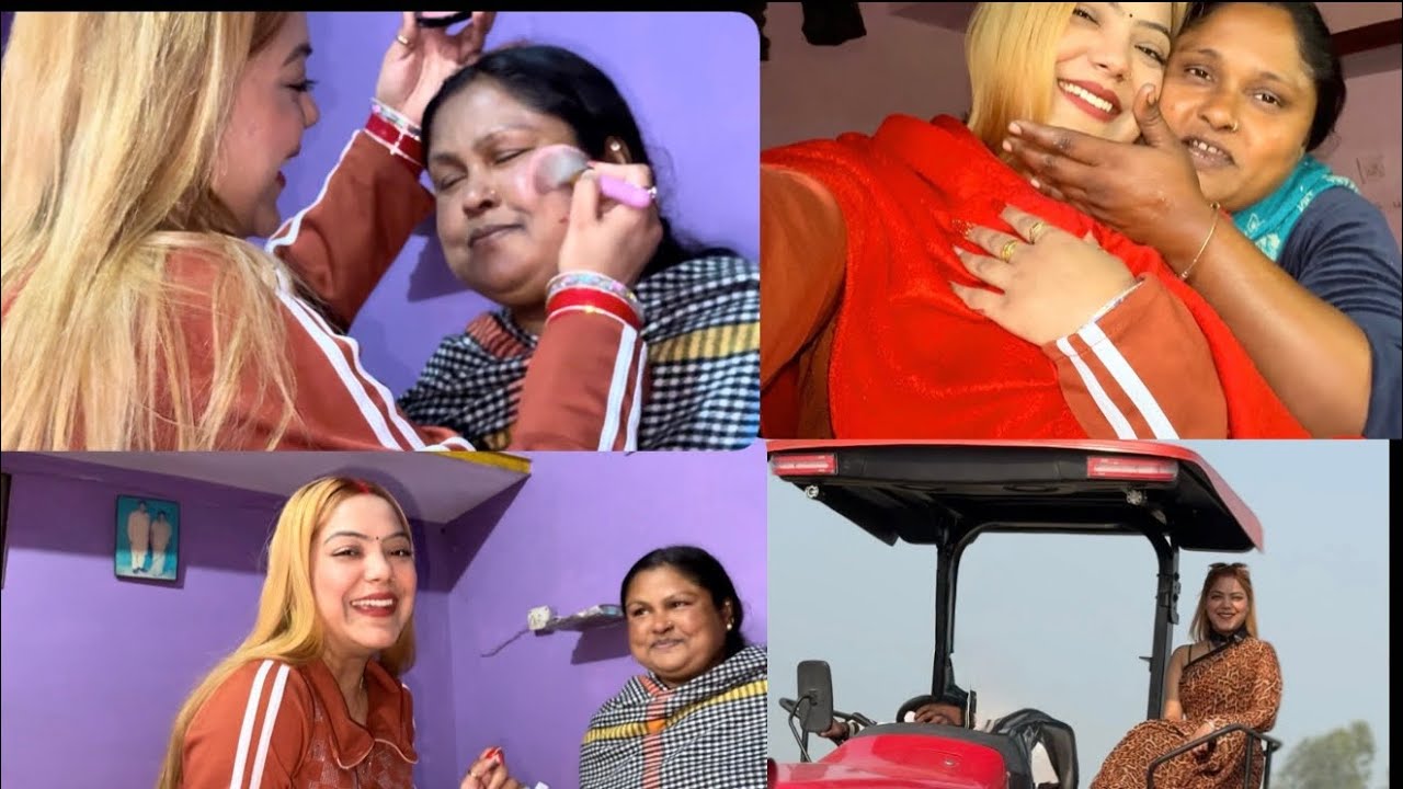 Maine kiya saas ka makeup || reels with sasu mom #comment #enjoy #share #vlog 