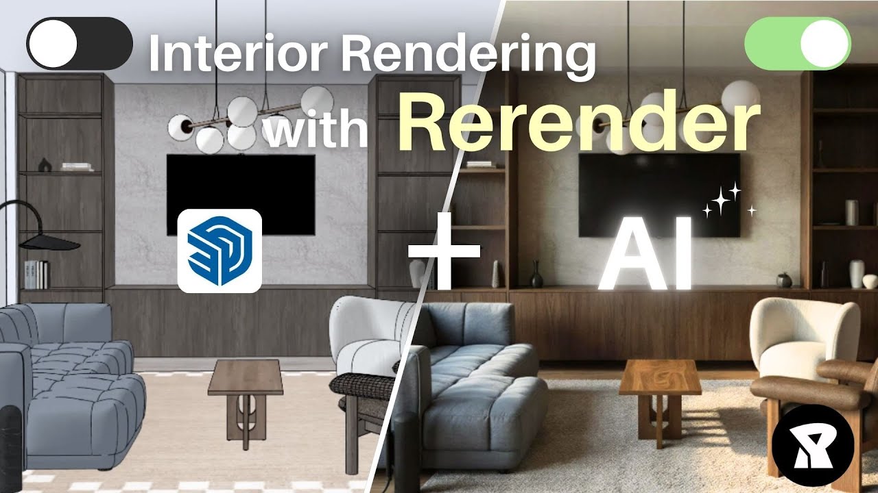 How I used Sketch up + ReRender AI to create stunning renders for FREE! 