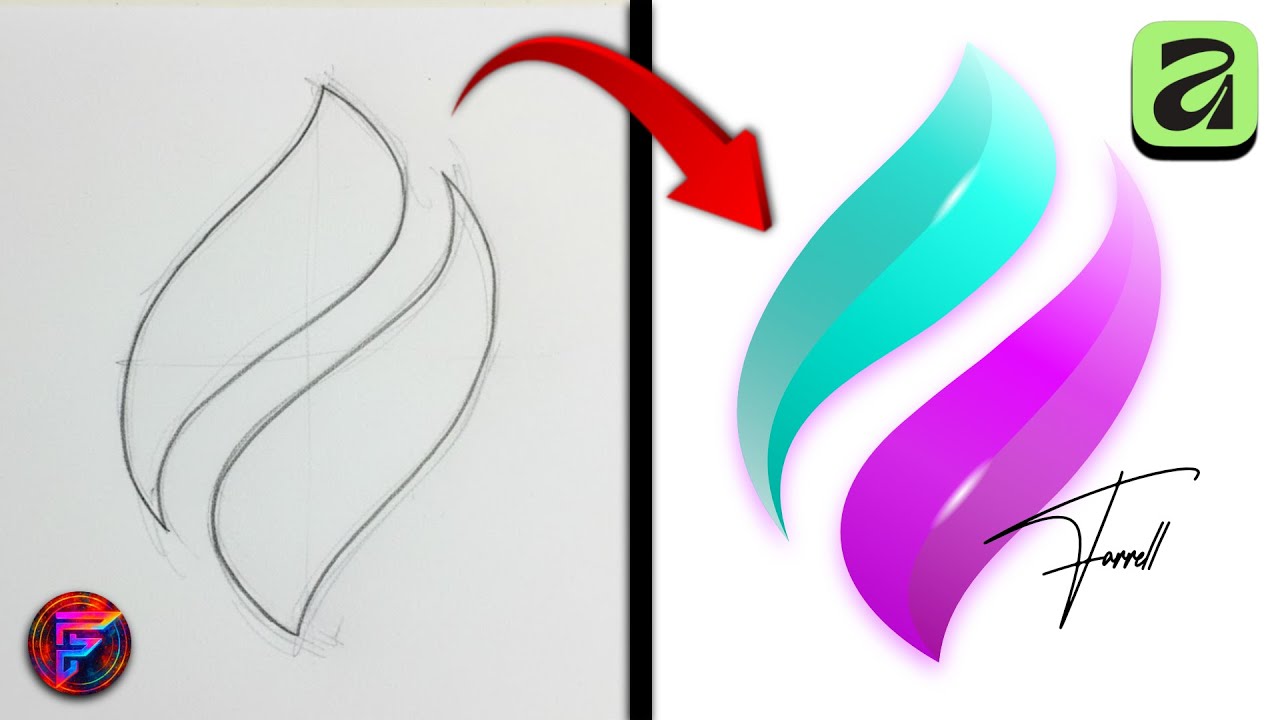 De BOCETO a LOGO PROFESIONAL en Affinity con VECTORES 🚀