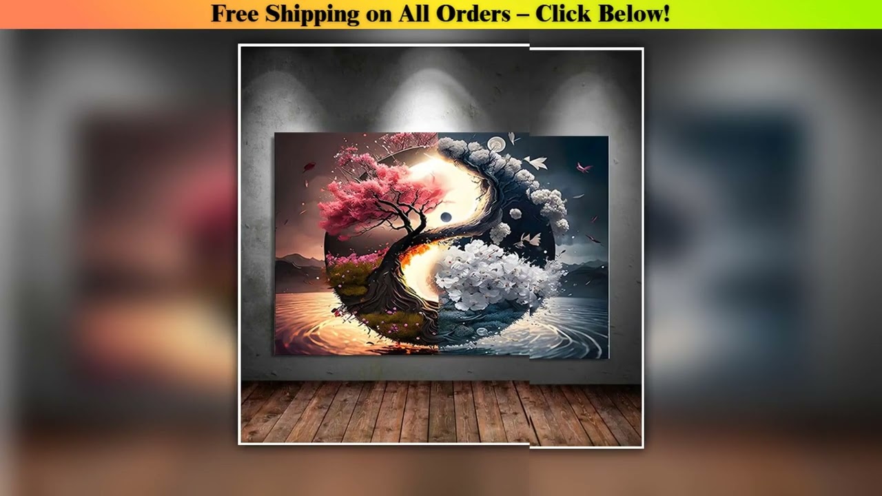 5D Diy Diamond Painting Classic Colorful Yin and Yang Mosaic Diamond Chinese Philosophy Home
