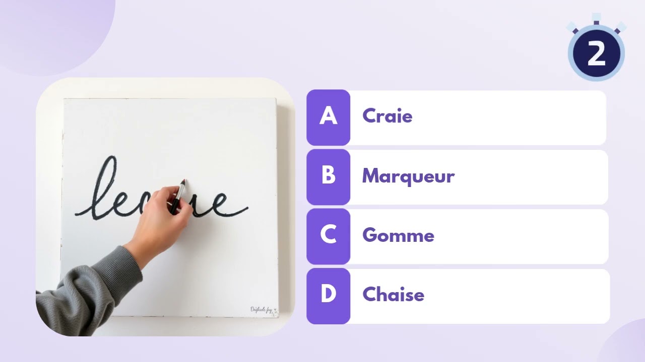 Animaker French School Vocabulary Quiz
