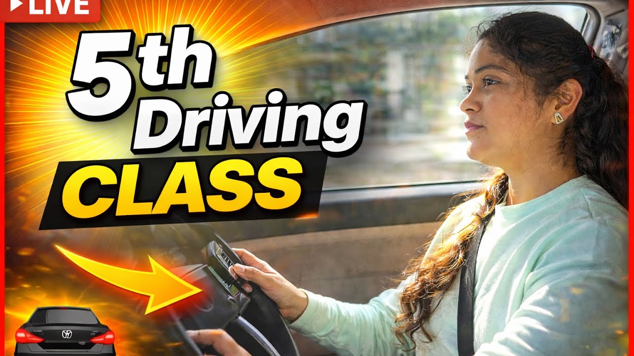 5th Day Driving Class LIVE | Beginner Student Practice on Road | Car Driving सीखें #youtube