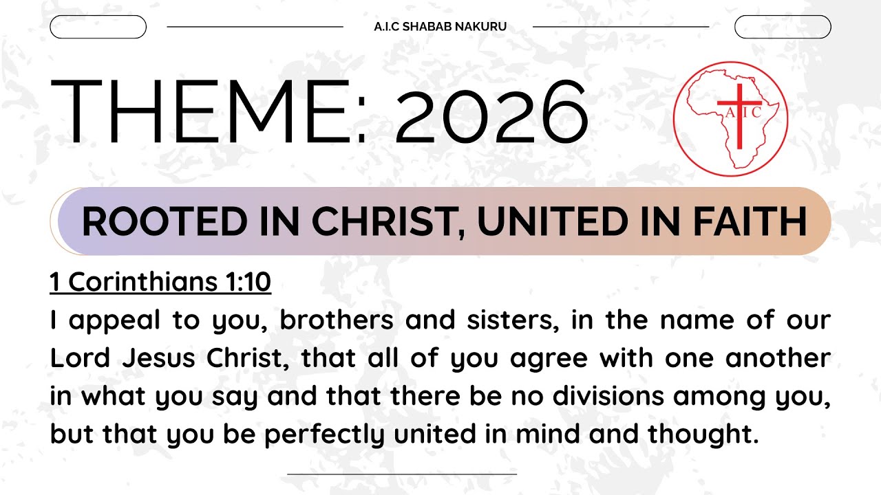 3RD SERVICE (PST.MARK)01/02/2026 TOPIC: UNITY IN CHRIST