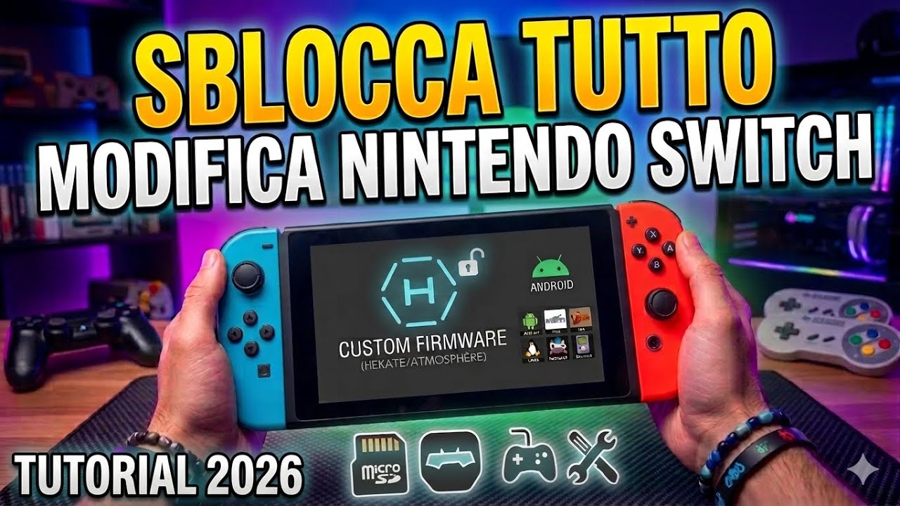 MODIFICA Nintendo Switch HOMEBREW 2026: Custom Firmware Linux Android E Lakka(retroarch) TUTORIAL