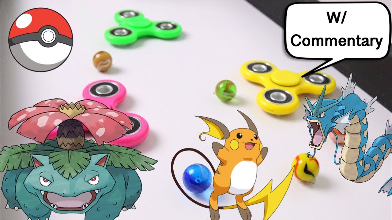 Pokemon Marble Race with Fidget Spinners | Pokemon Rush
