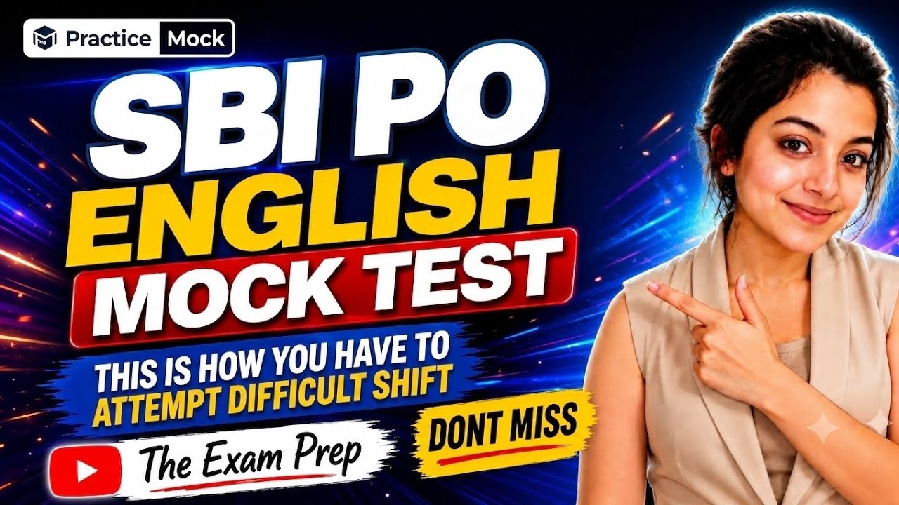 🔥Practice Mock SBI PO Scholarship Test | Score 30+ In English Even In Tough Shift |