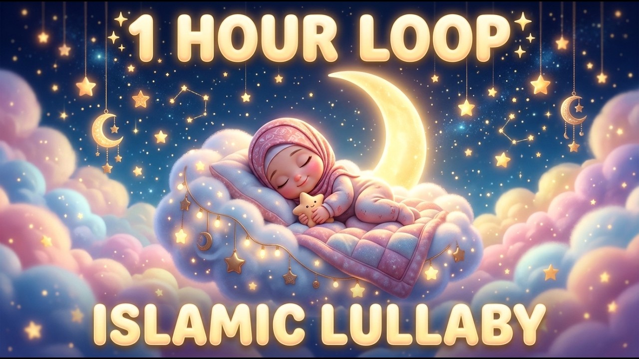 Islamic Bedtime Relaxing Lullaby 🧸 | 1 Hour Calm Dhikr for Muslim Children | Zeazara Kids TV