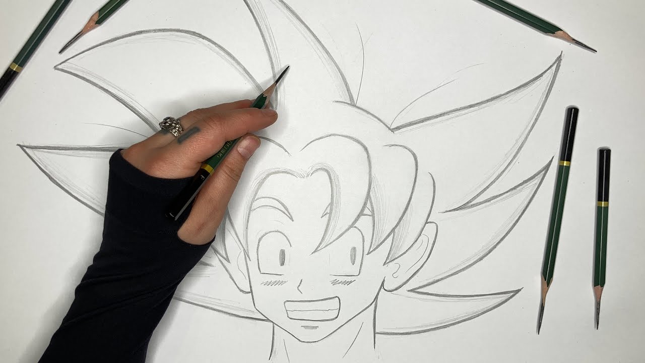Easy goku drawing for beginners | How to draw Goku step-by-step