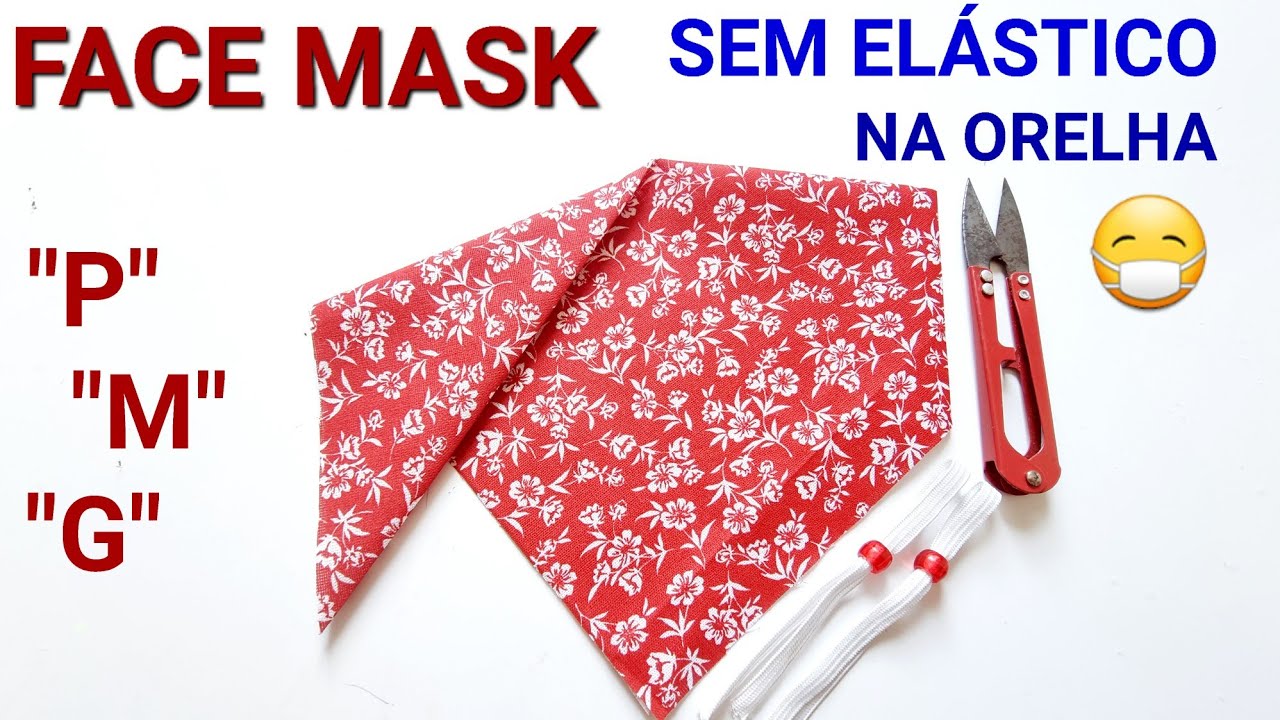 MASK💫MÁSCARA 3D INVERTIDA DE TECIDO SEM ELÁSTICO NA ORELHA CONFORTÁVEL MASCARILLA COSTURA FÁCIL !!!!