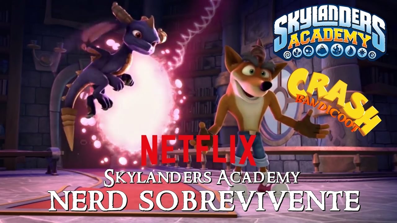 Crash bandicoot em série da Netflix / Skylanders Academy