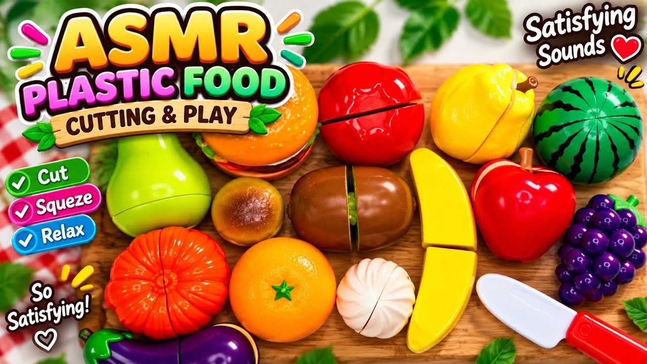 ASMR Plastic Fruits Sounds for Deep Relaxation | No Talking